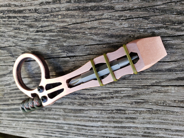 1/4" Copper The Ring Curve EDC Pocket Pry Bar Multi-tool