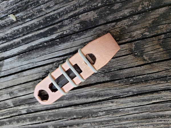 1/4 Copper Micro Keychain EDC Pocket Pry Bar Multitool