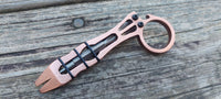1/4" Copper The Ring Curve  Fork EDC Pocket Pry Bar Multi-tool