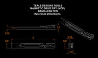 TD Tools Pen Bandless Titanium Magnetic Drive Pry (MDP) - Bronze