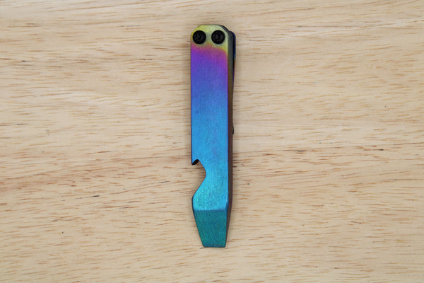 Teale Designs Tools Stocky Titanium Pocket Pry Bar - Rainbows