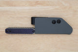 Tactical G10 Titanium Flathead Prybar Screwdriver Breacher with IWB Kydex Holster - Bead Blasted Purple G10 (Copy)