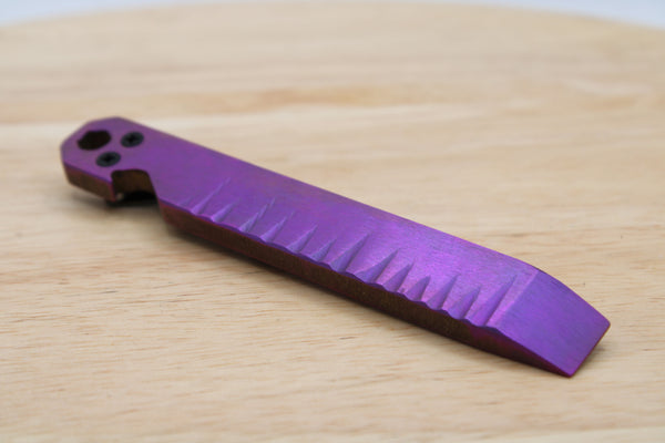 TD Husky Ti Pry - Titanium Tactical Flathead Prybar Breacher Purple Ano