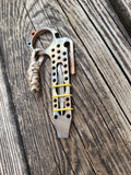 The Ring Perforated Side Clip EDC Pocket Pry Bar Multitool - Flamed