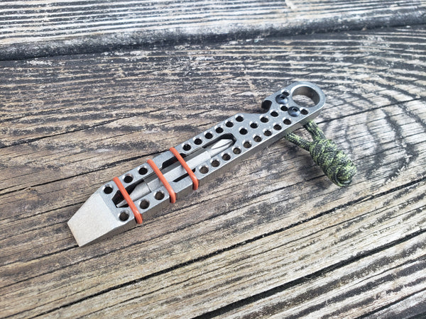 The Perforated EDC Pocket Pry Bar Multitool - Polished