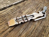 The Curve Side Clip EDC Pocket Pry Bar Multitool - Gun Metal