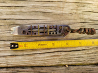 Straight Side Clip Perforated EDC Pocket Pry Bar Multitool - Gun Metal
