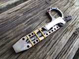 The Ring Perforated EDC Pocket Pry Bar Multi-tool - Flamed