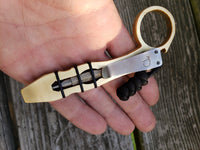 1/4 Thick Brass The Ring Curve EDC Pocket Pry Bar Multi-tool