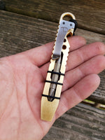 1/4 Thick Brass OG Classic EDC Pocket Pry Bar Multitool