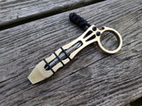 1/4 Thick Brass The Ring Curve EDC Pocket Pry Bar Multi-tool