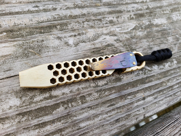 The Knurled Hex Brass EDC Pocket Pry Bar Multitool - Blackened Tumbled –  Teale Designs