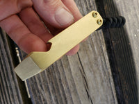 1/4 Brass Plain Shorty EDC Pocket Pry Bar Multitool