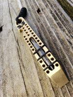 1/4 Thick Brass Perforated EDC Pocket Pry Bar Multitool