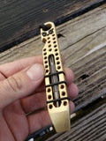 1/4 Thick Brass Perforated EDC Pocket Pry Bar Multitool