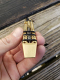 1/4 Thick Brass Perforated EDC Pocket Pry Bar Multitool