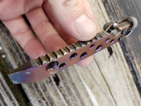 Bubbled Straight EDC Pocket Pry Bar Multitool - Water Flamed