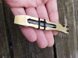 1/4 Thick Brass The Curve Shorty Deep Clip EDC Pocket Pry Bar Multitool