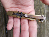 1/4 Thick Brass The Curve Shorty Deep Clip EDC Pocket Pry Bar Multitool