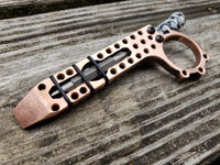 1/4 Thick Copper The Ring Perforated EDC Pocket Pry Bar Multi-tool