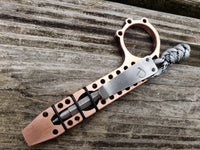 1/4 Thick Copper The Ring Perforated EDC Pocket Pry Bar Multi-tool