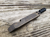 1/4 Brass Plain Shorty EDC Pocket Pry Bar Multitool - Blackened