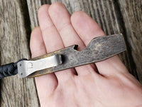 1/4 Brass Plain Shorty EDC Pocket Pry Bar Multitool - Blackened