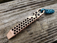 The Knurled Hex Copper EDC Pocket Pry Bar Multitool