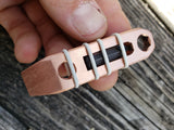 1/4 Copper Micro Keychain EDC Pocket Pry Bar Multitool