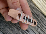 1/4 Copper Micro Keychain EDC Pocket Pry Bar Multitool