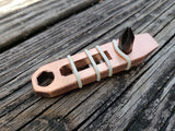 1/4 Copper Micro Keychain EDC Pocket Pry Bar Multitool