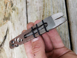 The Husky Fork Double Bit EDC Pocket Pry Bar Multitool - Polished