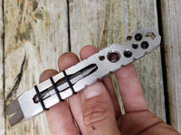 The Husky Fork Double Bit EDC Pocket Pry Bar Multitool - Polished