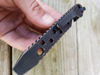 Bubbled EDC Pocket Pry Bar Multitool - Black Oxide