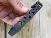 Bubbled EDC Pocket Pry Bar Multitool - Black Oxide