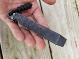 Carved Husky Solid EDC Pocket Pry Bar Multitool - Black Oxide