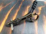 1/4 Thick Brass The Ring Curve EDC Pocket Pry Bar Multi-tool - Blackened Accents