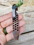 The Knurled Hex Copper EDC Pocket Pry Bar Multitool - Blackened Tumbled