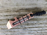1/4 Copper Ninja Mini Keychain EDC Pocket Pry Bar Multitool