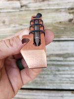 1/4 Copper Ninja Mini Keychain EDC Pocket Pry Bar Multitool