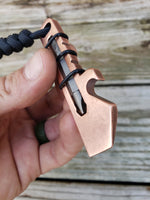 1/4 Copper Ninja Mini Keychain EDC Pocket Pry Bar Multitool