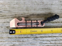 1/4 Copper Ninja Mini Keychain EDC Pocket Pry Bar Multitool