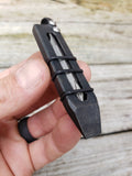 Mini Straight Popper EDC Pocket Pry Bar Multitool - Tumbled Black Oxide