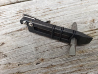 Mini Straight Popper EDC Pocket Pry Bar Multitool - Tumbled Black Oxide