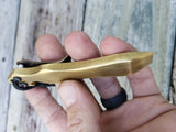 1/4 Thick Brass Hourglass EDC Pocket Pry Bar Multitool