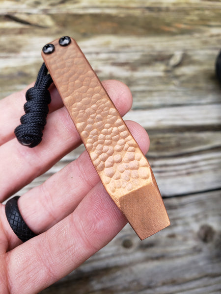 The Knurled Hex Brass EDC Pocket Pry Bar Multitool - Blackened Tumbled –  Teale Designs