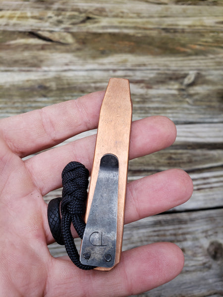 Hammered No Popper Copper EDC Pocket Pry Bar Multitool – Teale Designs