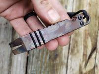 The Knurled Fork EDC Pocket Pry Bar Multitool - Flamed