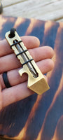 1/4 Brass Ninja Mini Keychain EDC Pocket Pry Bar Multitool